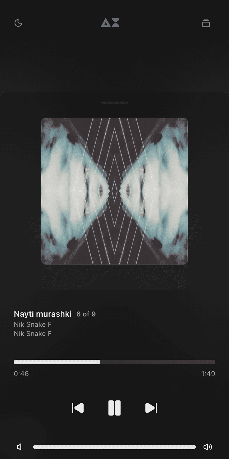 Mobile now playing dark